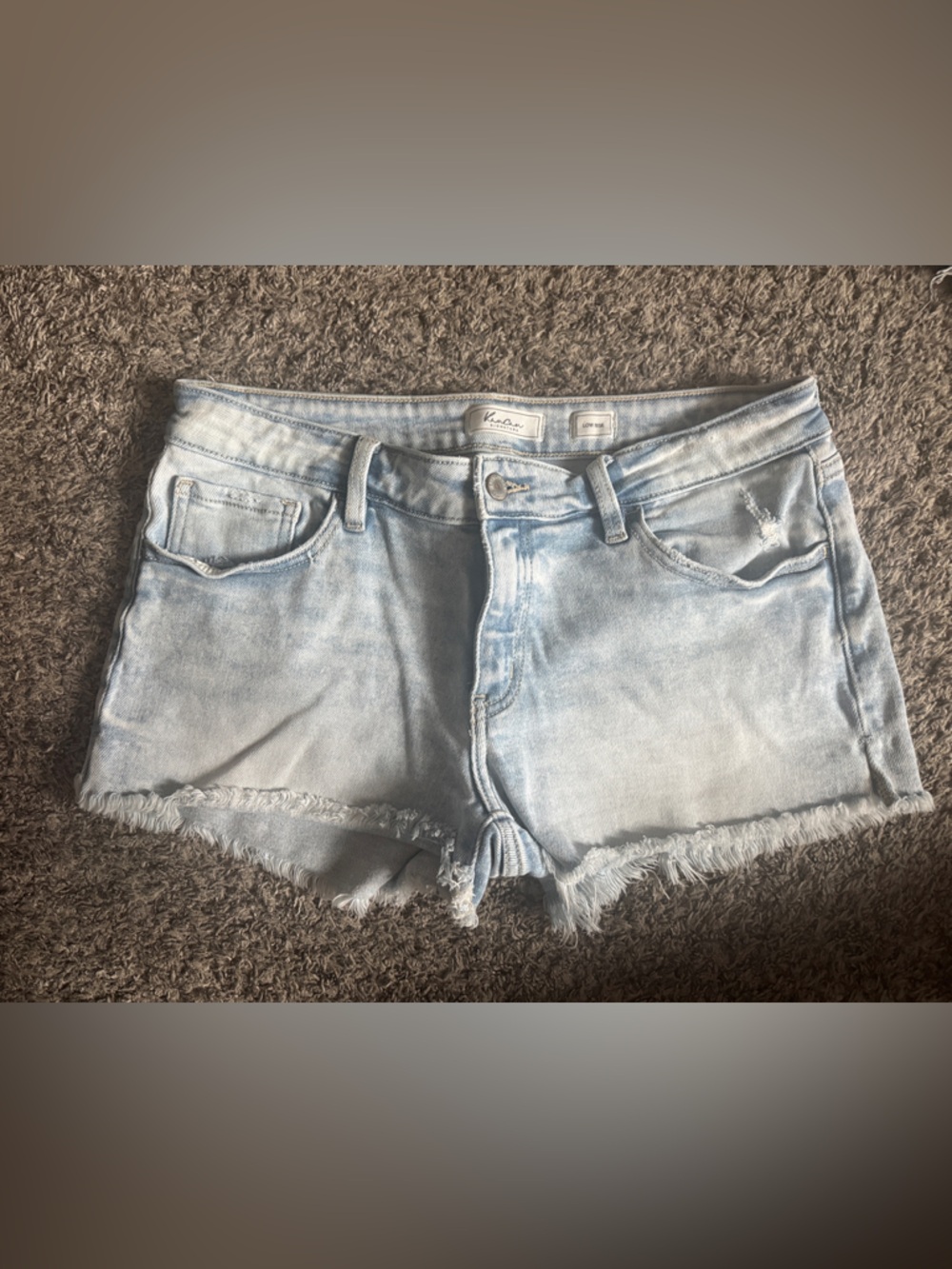 KanCan Light Blue Distressed Denim Shorts- size 30
